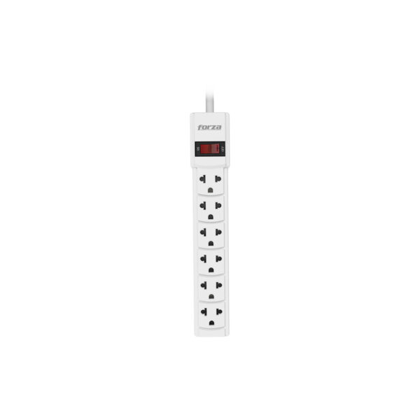 Regleta Forza PS-001W 110/220V 6-Univ NEMA Blanco