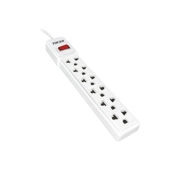 Regleta Forza PS-001W 110/220V 6-Univ NEMA Blanco - Imagen 3