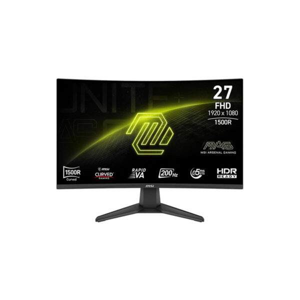 Monitor Gamer Curvo MSI Va MAG 276CF 27" FHD 200HZ 0.5ms Negro