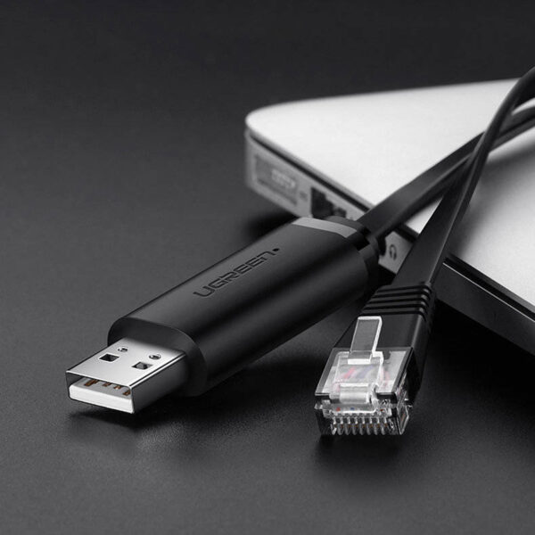 Cable De Red Ugreen USB-A a RJ45 Consola 3m CM204 60813 Negro - Imagen 2