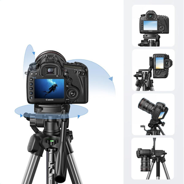 Tripode Profesional Ugreen para Telefono y Camara Nikon LP661 15187 Negro - Imagen 4