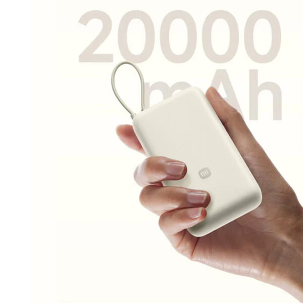 Powerbank Xiaomi 20000mAh USB-C 33W Cable Integrado PB2030MI Blanco - Imagen 5