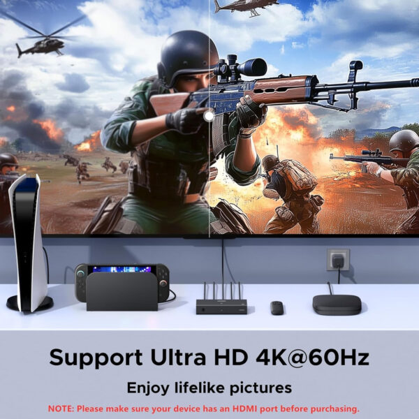 Switch Ugreen HDMI 3-en-1 4K 30Hz 40234 Negro - Imagen 3
