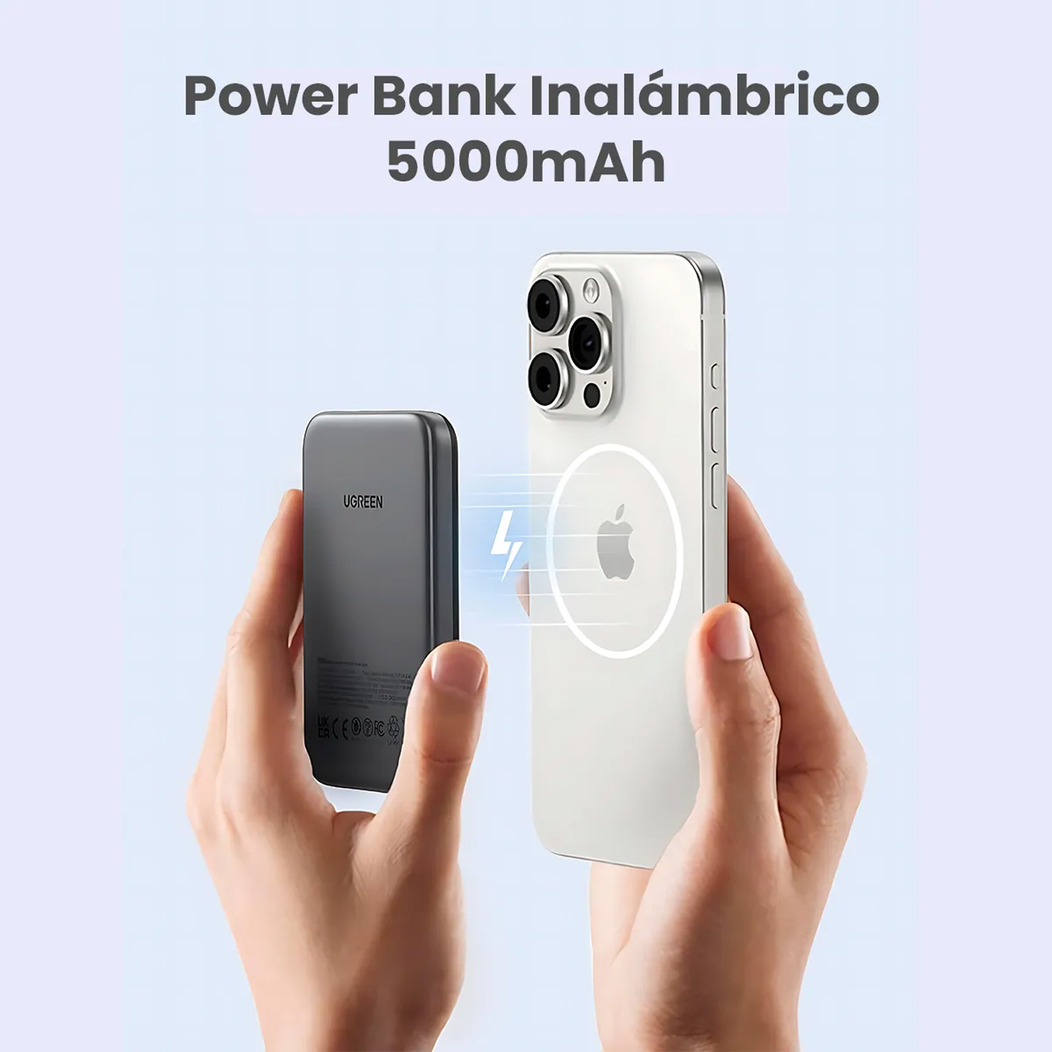 Power Bank Ugreen PB560 5000 mAh Magnetico 15W 25866 Negro - Imagen 5