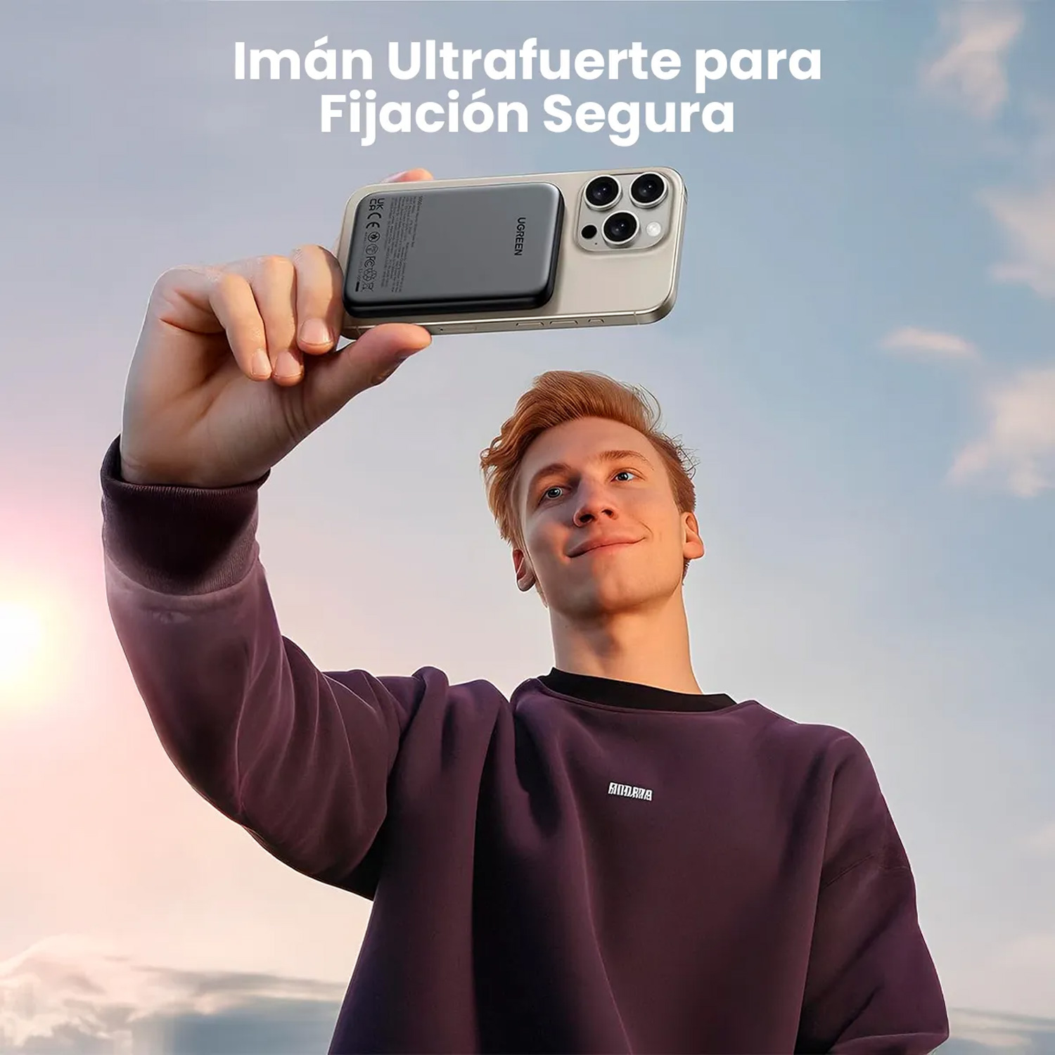 Power Bank Ugreen PB560 5000 mAh Magnetico 15W 25866 Negro - Imagen 6