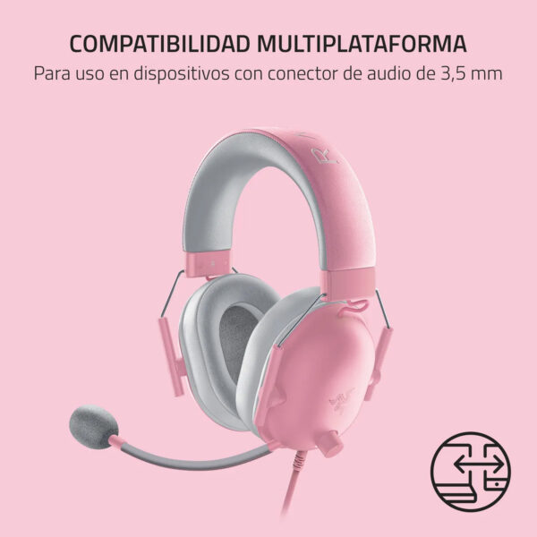 Audifono Gamer Razer Blackshark V2 X ed. PS5 Multiplataforma 50mm 7.1 Qhartz - Imagen 5