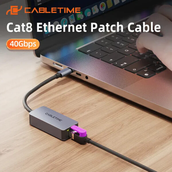 Cable De Red Cabletime Patch Cord Cat 8 3m CN80N - Imagen 2