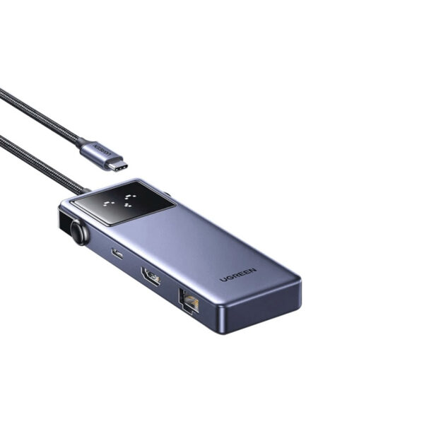 Hub Ugreen 7 en 1 USB-C HDMI 4K@60Hz Ethernet 1Gbps 100W PD Gris CM888-45155