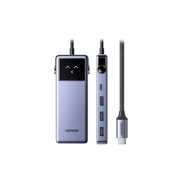 Hub Ugreen 7 en 1 USB-C HDMI 4K@60Hz Ethernet 1Gbps 100W PD Gris CM888-45155 - Imagen 2