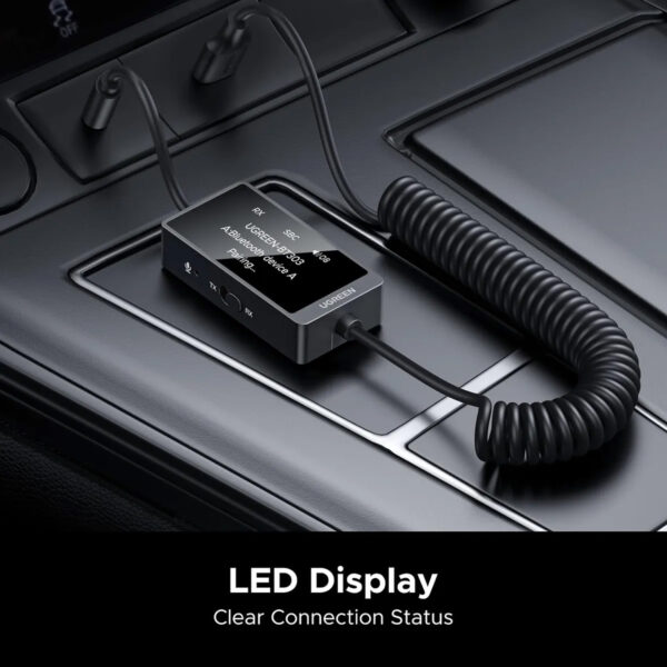 Transmisor y Receptor Ugreen Bluetooth 5.4 con Dual Pairing 3.5mm AUX Negro BT303-45236 - Imagen 2