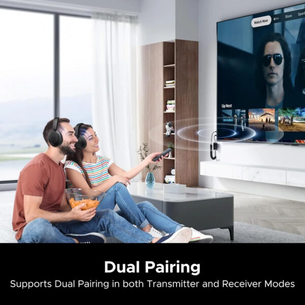 Transmisor y Receptor Ugreen Bluetooth 5.4 con Dual Pairing 3.5mm AUX Negro BT303-45236 - Imagen 5