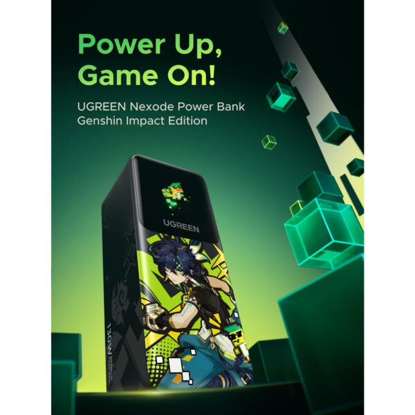 Power Bank Ugreen 20000mAh 130W 2C1A Genshin Impact Edition Negro PB721-35524GI - Imagen 3