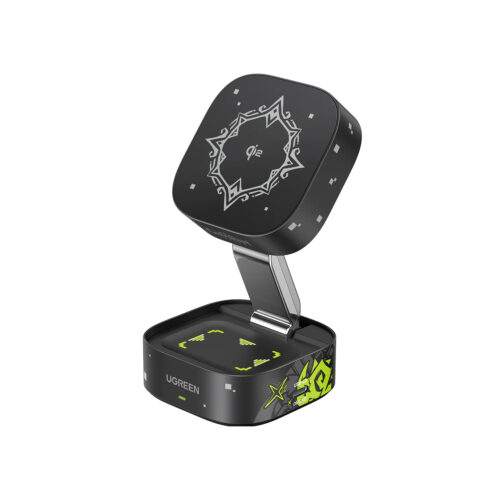 Ugreen Cargador Inalambrico Magnetico 2 en 1 Genshin Impact Edition Negro W702-35316GI