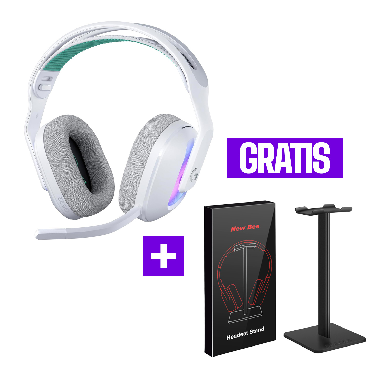 Audifono Gamer Con Microfono Logitech G522 Lightspeed White