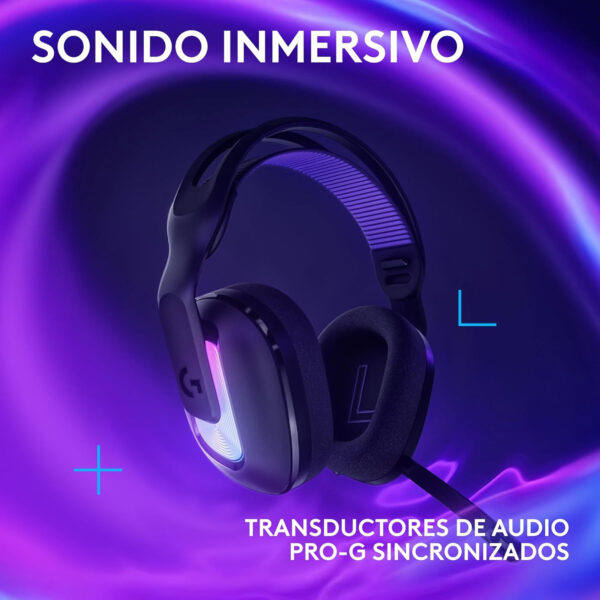 Audifono Gamer Con Microfono Logitech G522 Lightspeed Black - Imagen 4