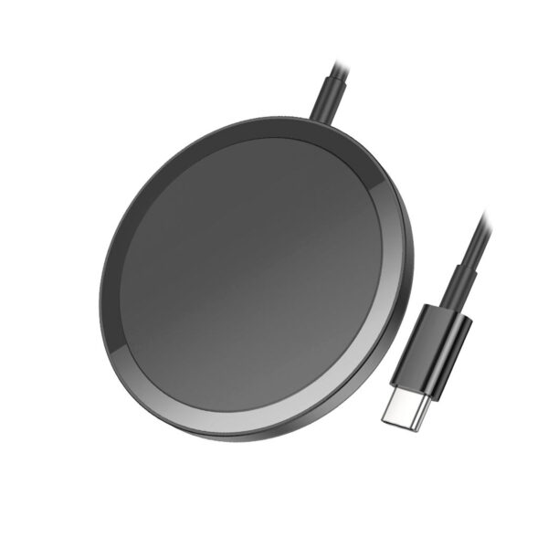 Cargador Magnetico Inalambrico Hoco Carga Rapida 15W Negro - Imagen 2