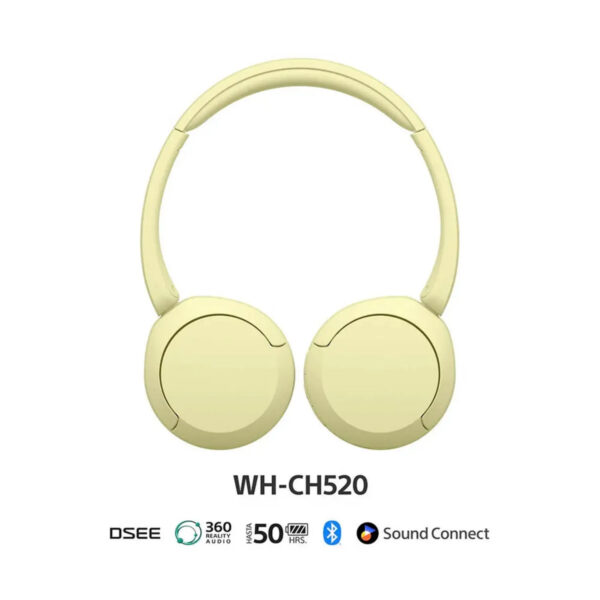 Audifonos Sony Inalambricos Bluetooth WH-CH520 Amarillo - Imagen 2