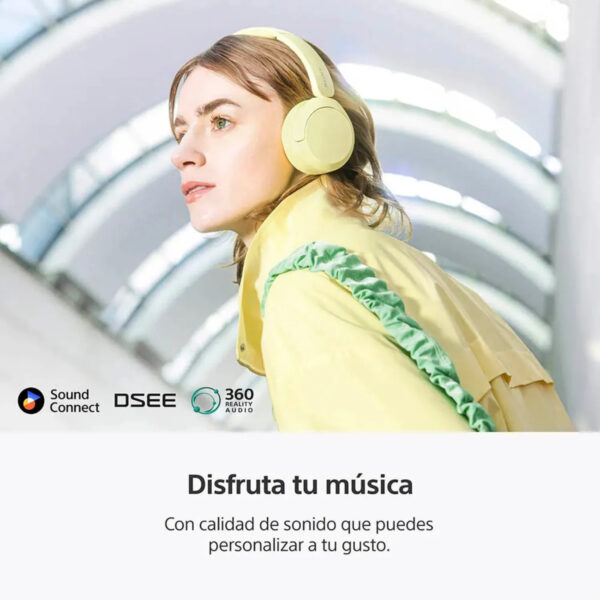 Audifonos Sony Inalambricos Bluetooth WH-CH520 Amarillo - Imagen 4