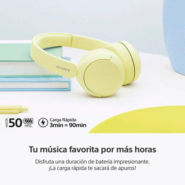 Audifonos Sony Inalambricos Bluetooth WH-CH520 Amarillo - Imagen 5