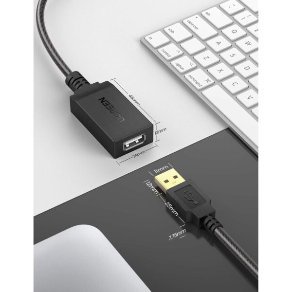 Cable Extensor Ugreen USB 2.0 Activo con Chipset 10m Negro 10321 - Imagen 2