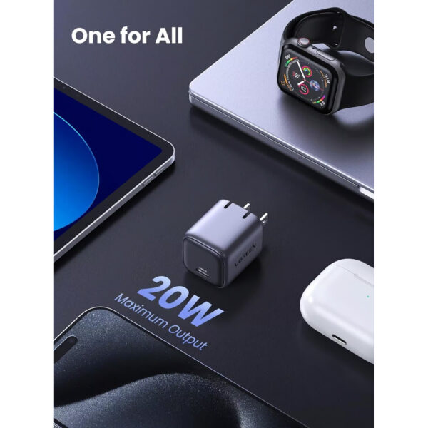 Cargador Ugreen Nexode 20W USB-C PD GaN Fast Charger Space Gray 90902 - Imagen 5