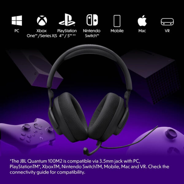 Audifonos Gamer JBL Alambricos Quantum 100 M2 Sound is Survival Black - Imagen 5