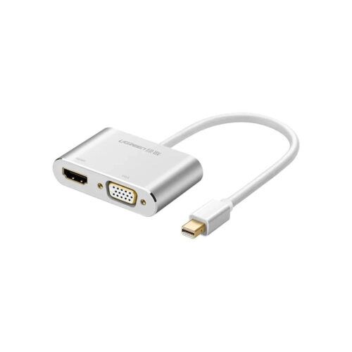 Adaptador Ugreen Mini DP to HDMI + VGA Convertidor Silver MD115 – 20421