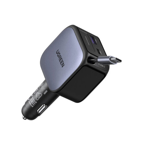 Cargador Ugreen 90W Para Carro Carga Rápida Cable Incluido Negro EC603 – 55909B