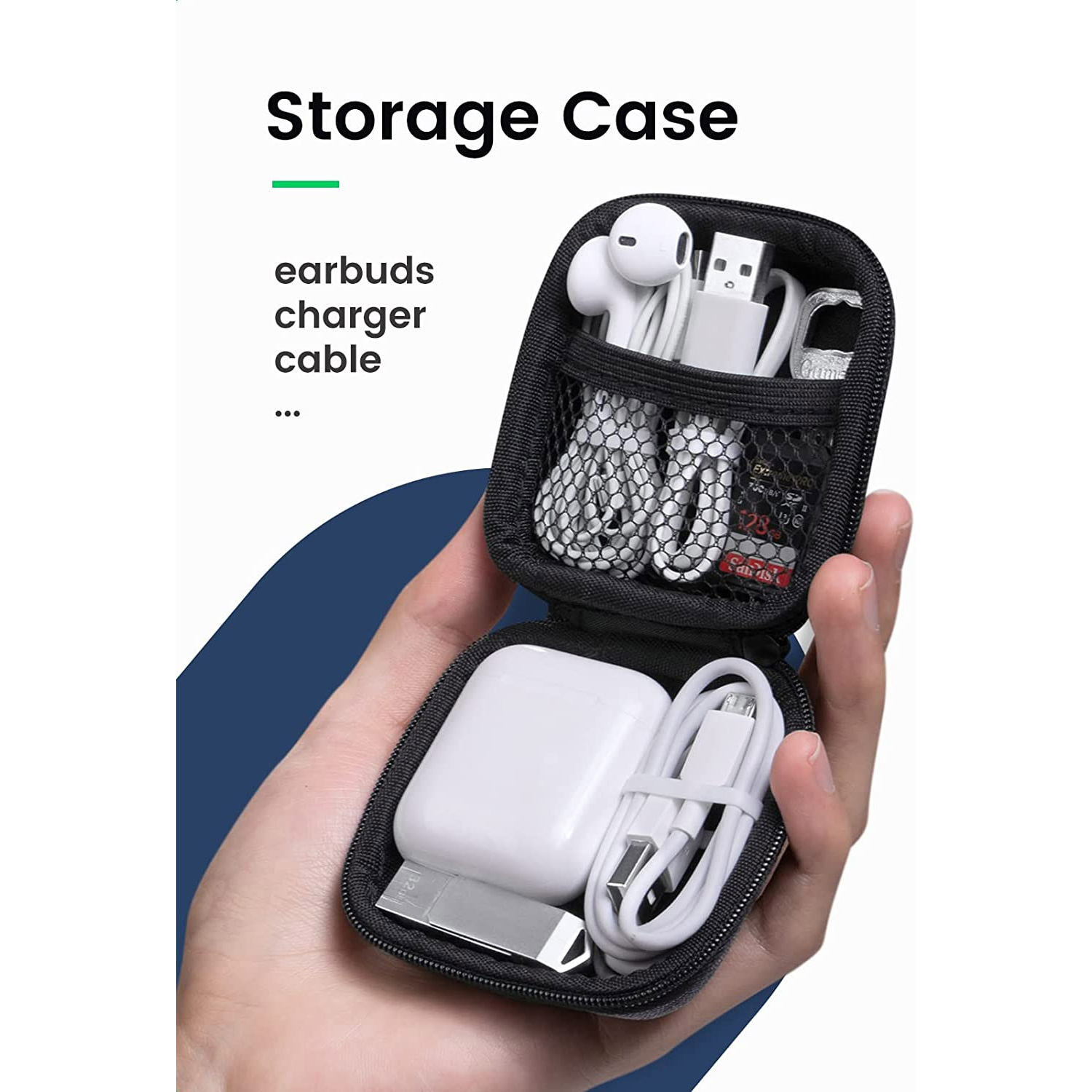 Estuche Rigido Para Auriculares Ugreen Negro 40816 - Imagen 3