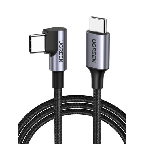 Cable Ugreen USB-C A USB-C 90º 60W 1M Negro US255-50123