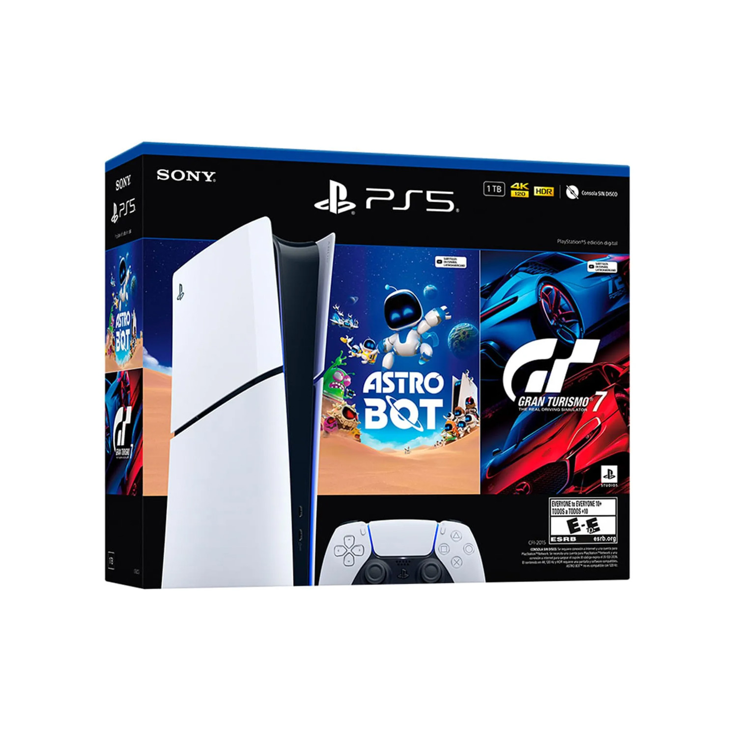 Consola PlayStation 5 Slim Digital Bundle Astro Bot y Gran Turismo 7