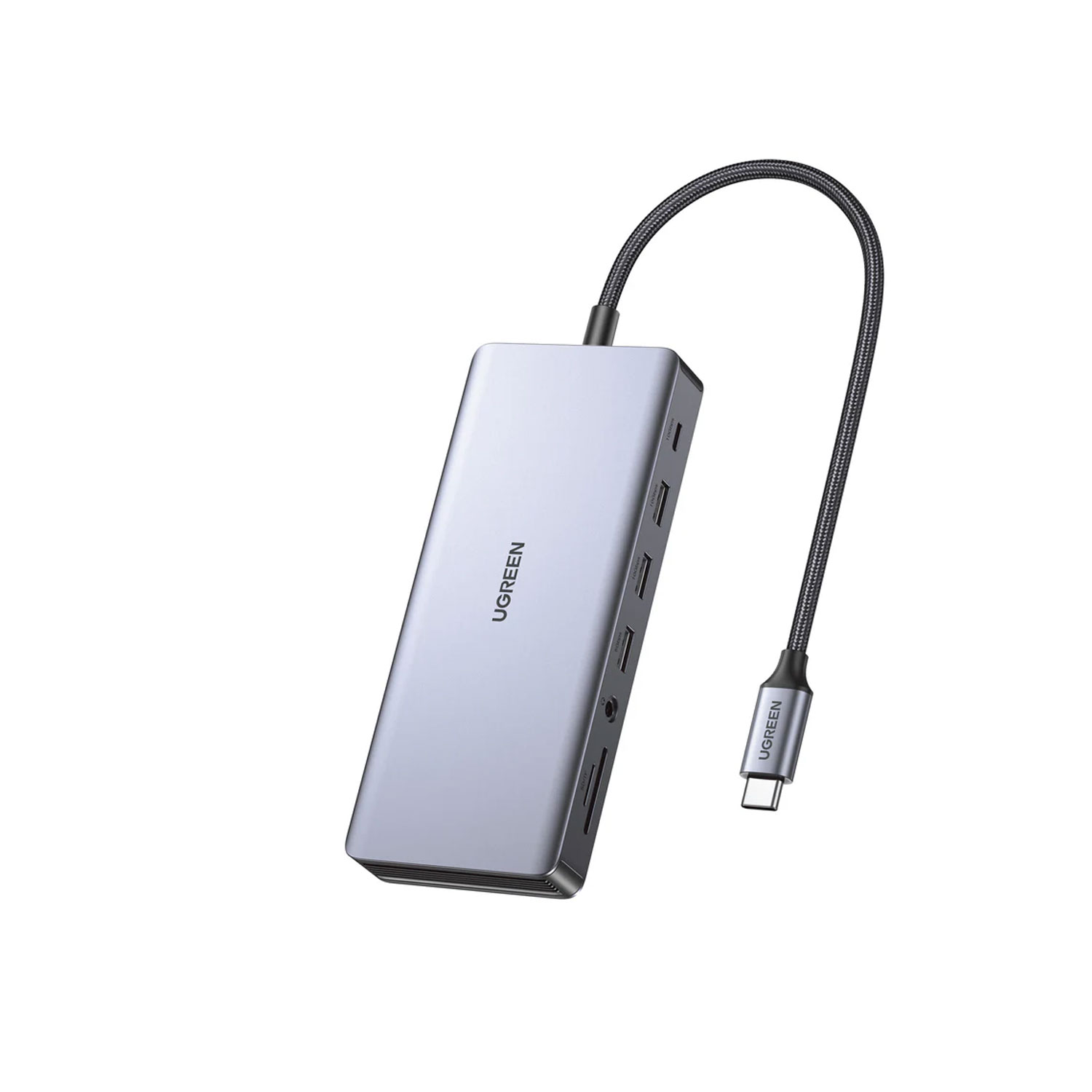 Hub Ugreen 13 en 1 USB-C a USB3.0+2xUSB+USB-C+2xHDMI+RJ45+SD&TF+PD 15978 Negro