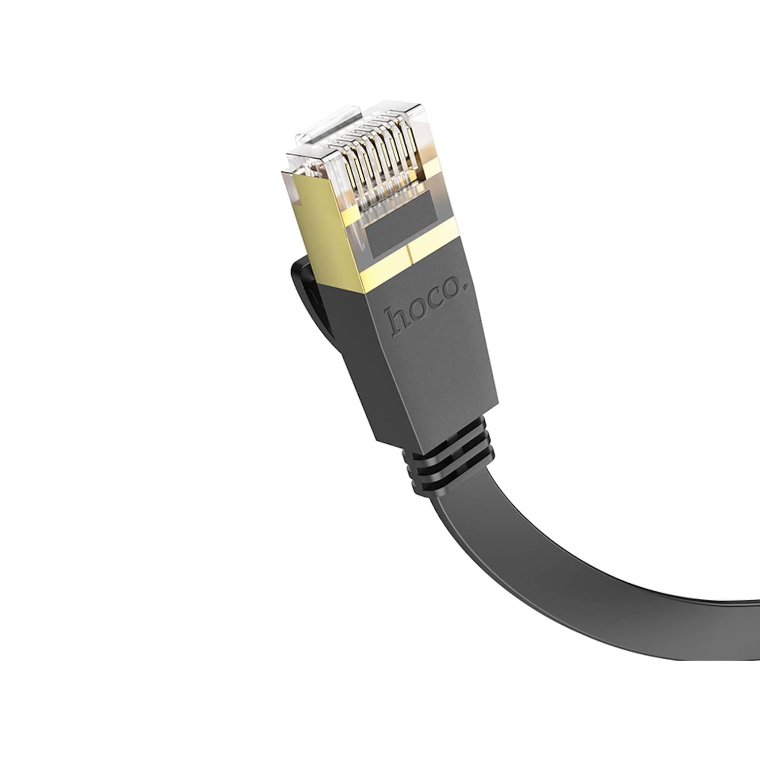 Cable De Red Hoco Cat6 Plano Cobre Puro RJ45 10m Negro - Imagen 2