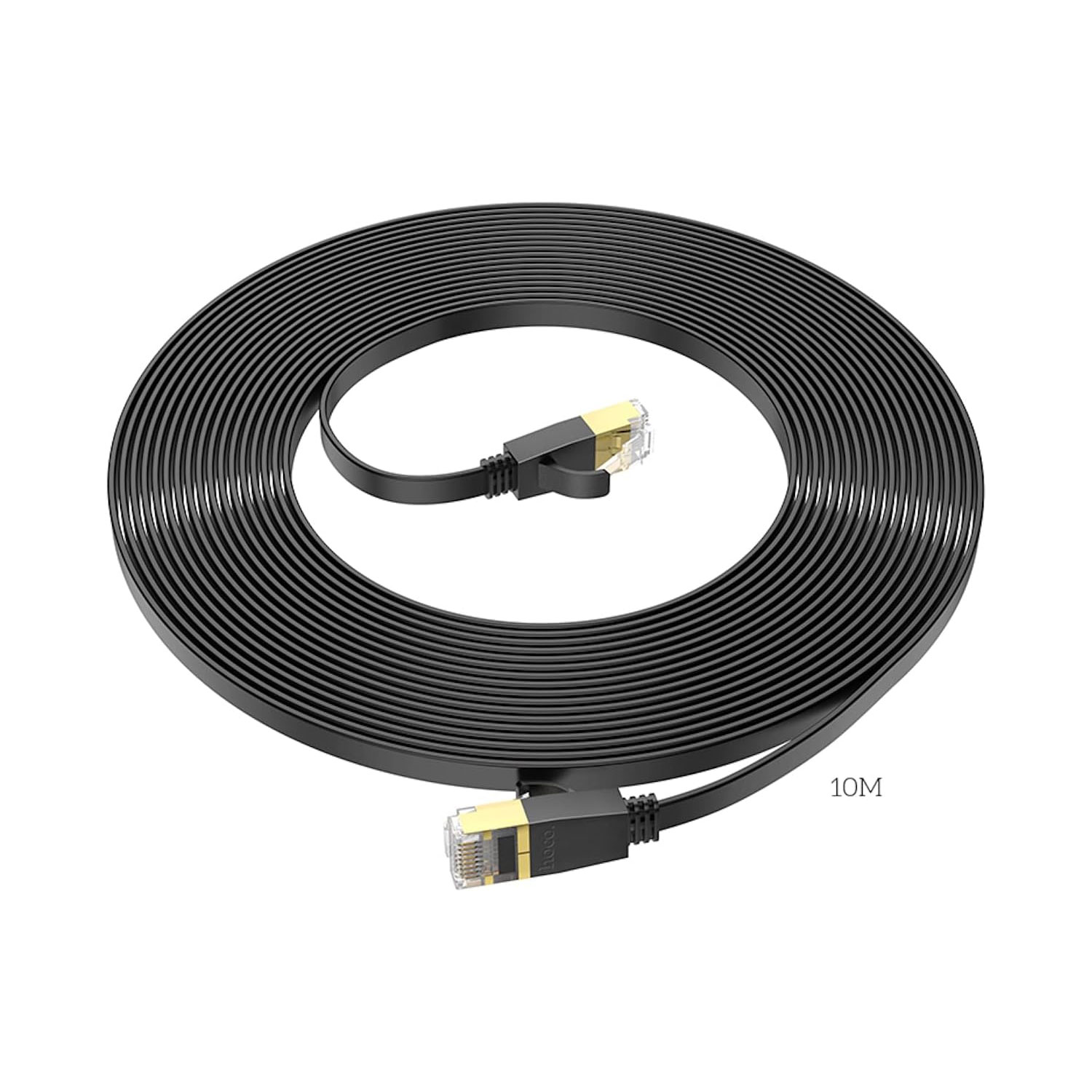 Cable De Red Hoco Cat6 Plano Cobre Puro RJ45 10m Negro - Imagen 4