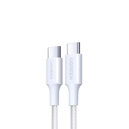 Cable Ugreen USB-C a USB-C PD Fast Charging Trenzado 1M 100W Blanco L502 35220