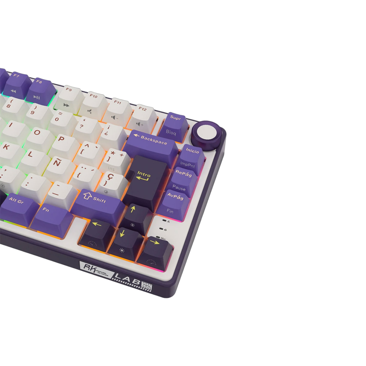 Teclado Mecánico Gamer Royal Kludge RK R75 Cableado SP Blackberry Mouse-K Silver Switch - Imagen 5