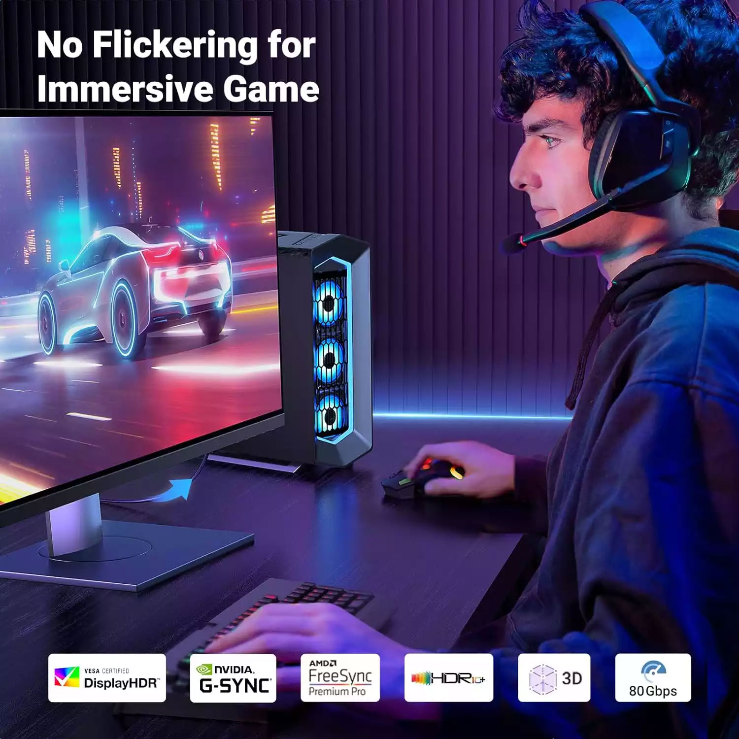 Cable Ugreen DisplayPort 2.1 16K 30 Hz 40Gbps 2m 15384 - Imagen 5