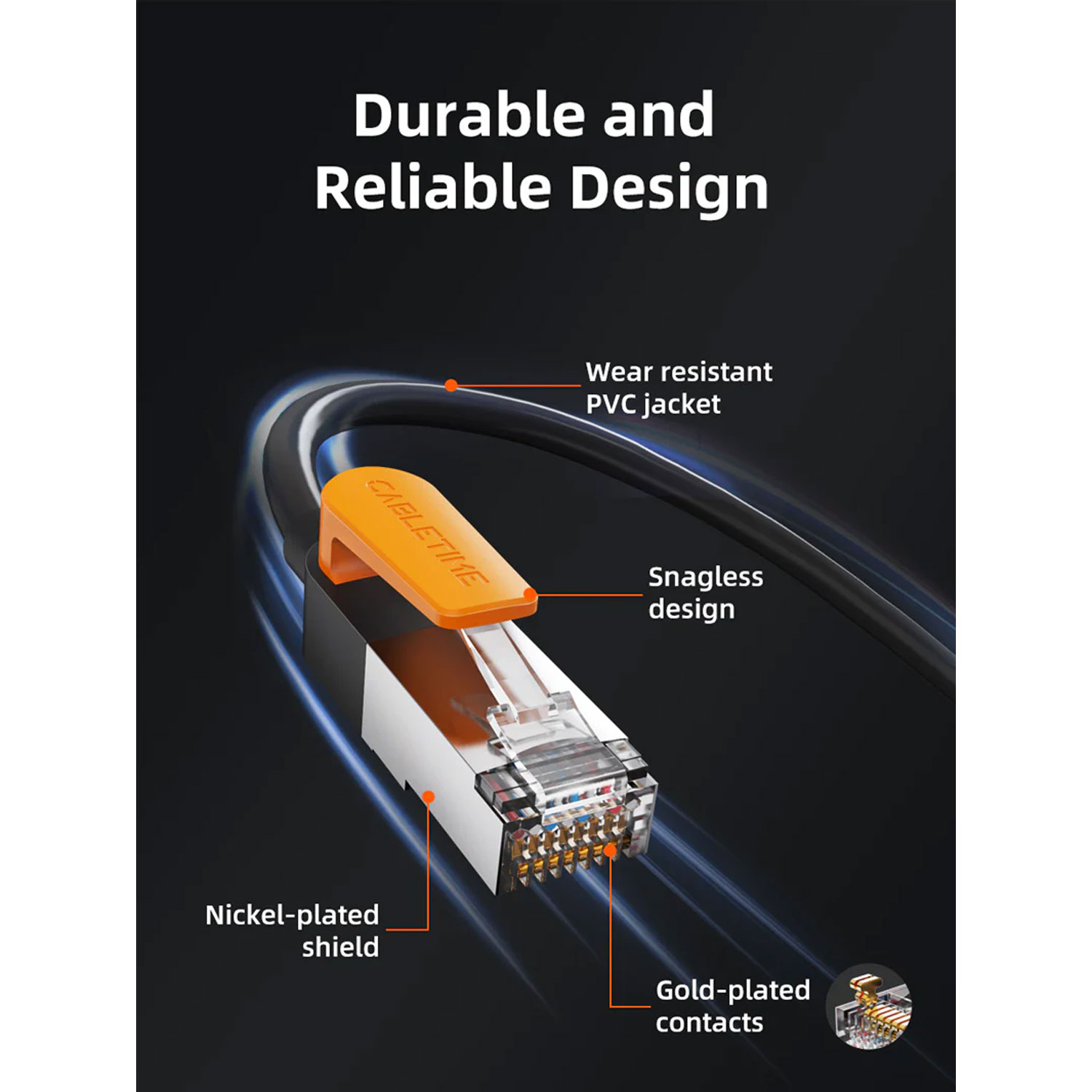 Cable De Red Cabletime Cn61S Patch Cord Cat6 10M - Imagen 4