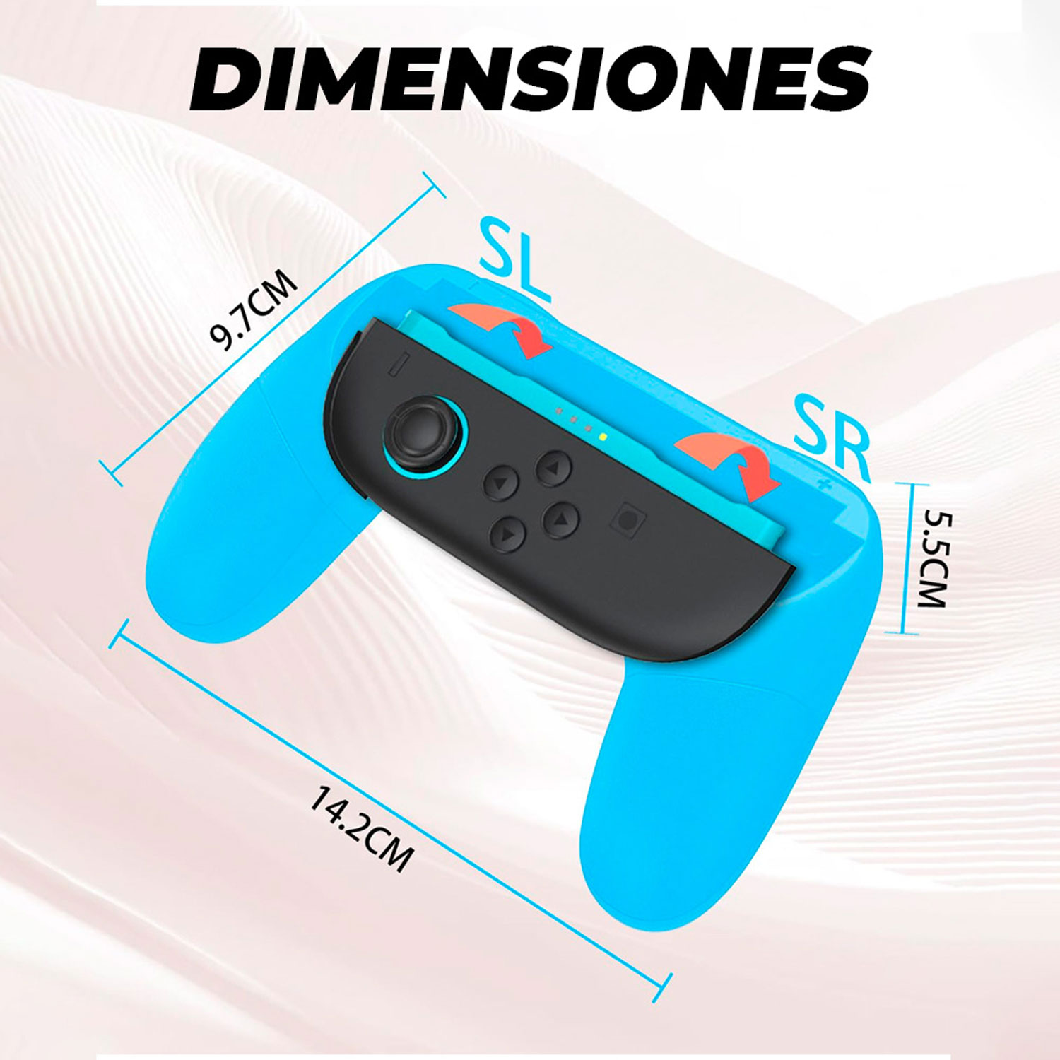 Grip Kjh Kjh-Ns2-009 Para Joy-Con Nintendo Switch 2 Neon - Imagen 2
