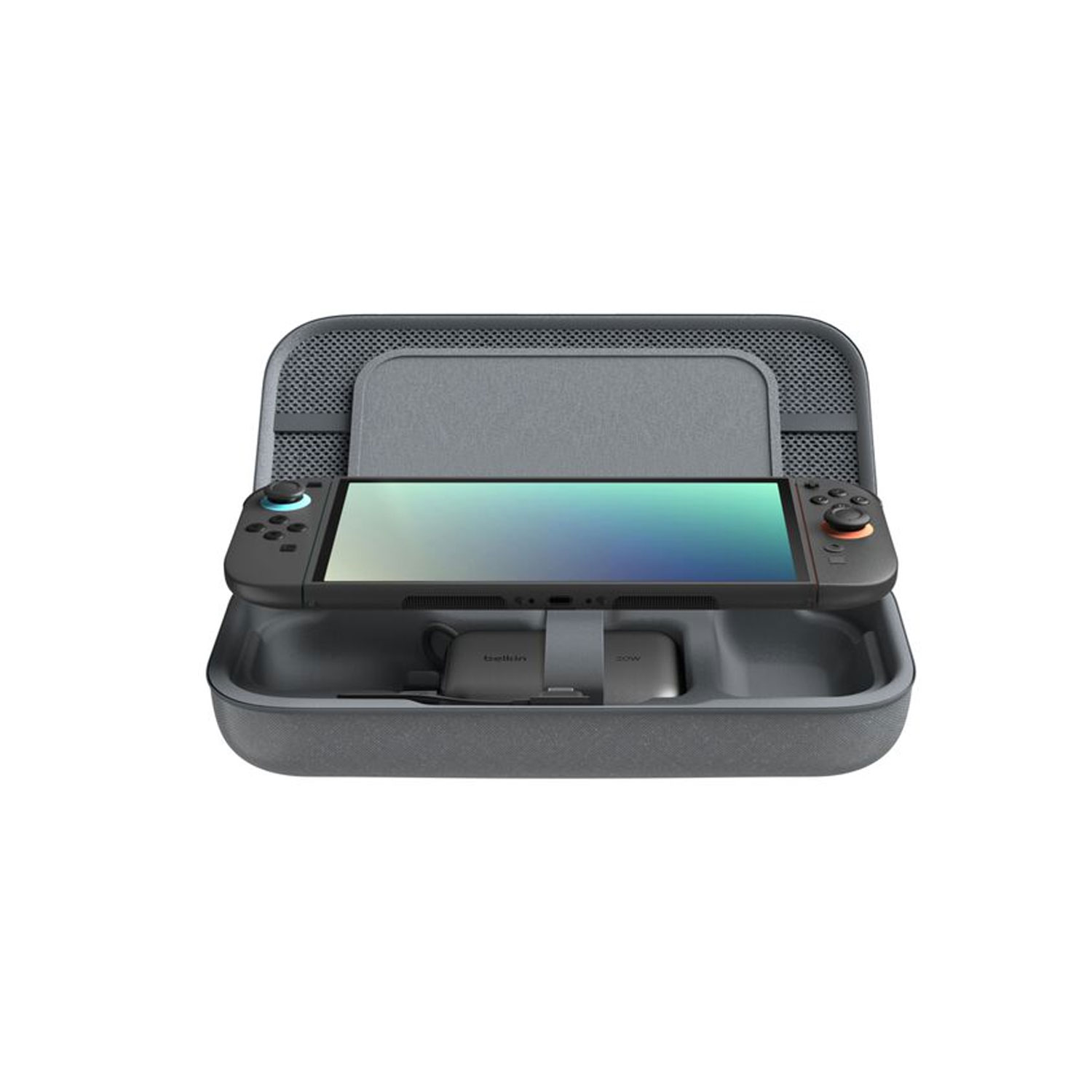 Estuche De Carga Belkin 20W Para Nintendo Switch 2 Charcoal Ena001 - Imagen 2