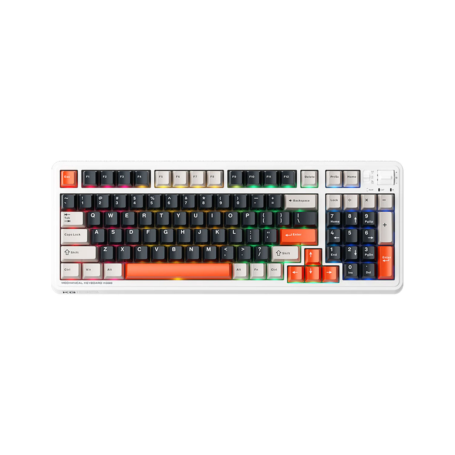 Teclado Gaming Machenike Kg98 Bt Ingles Naranja - Imagen 2