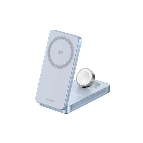 Cargador UGREEN 3 en 1 MagFlow 25W Qi2 Magsafe Inalámbrico Magnético Plegable W757 – 65901
