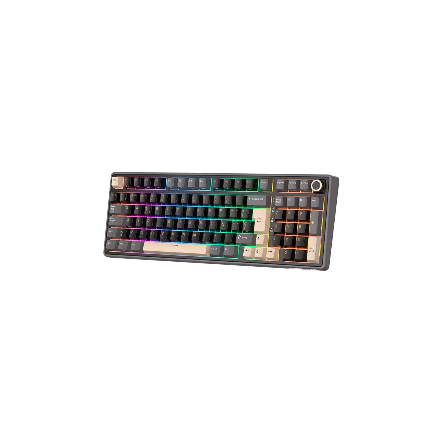 Teclado Gamer Royal Kludge Rk-R98Pro Cableado Phantom Creamy Switch - Imagen 3