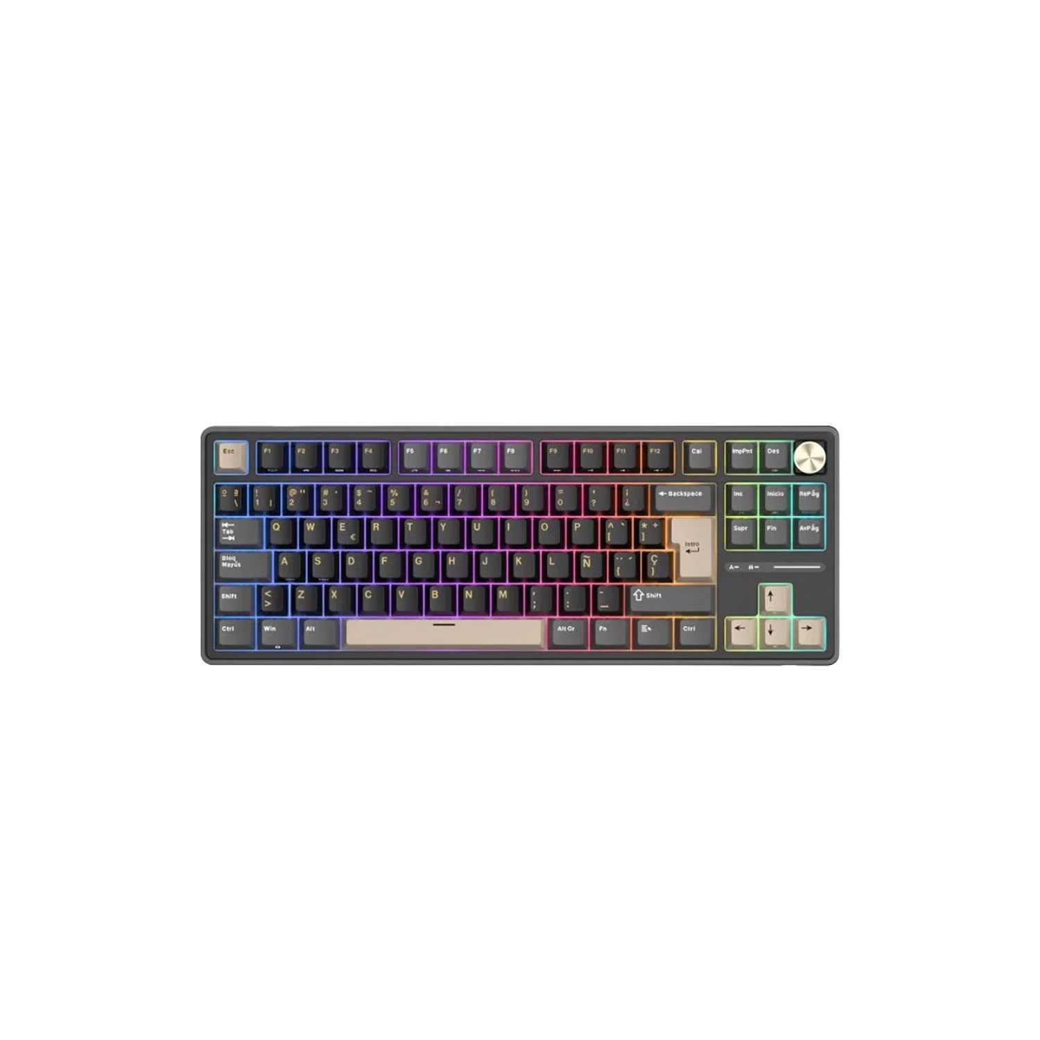 Teclado Gamer Royal Kludge Rk-R87Pro Tkl Cableado Phantom Creamy Switch - Imagen 4