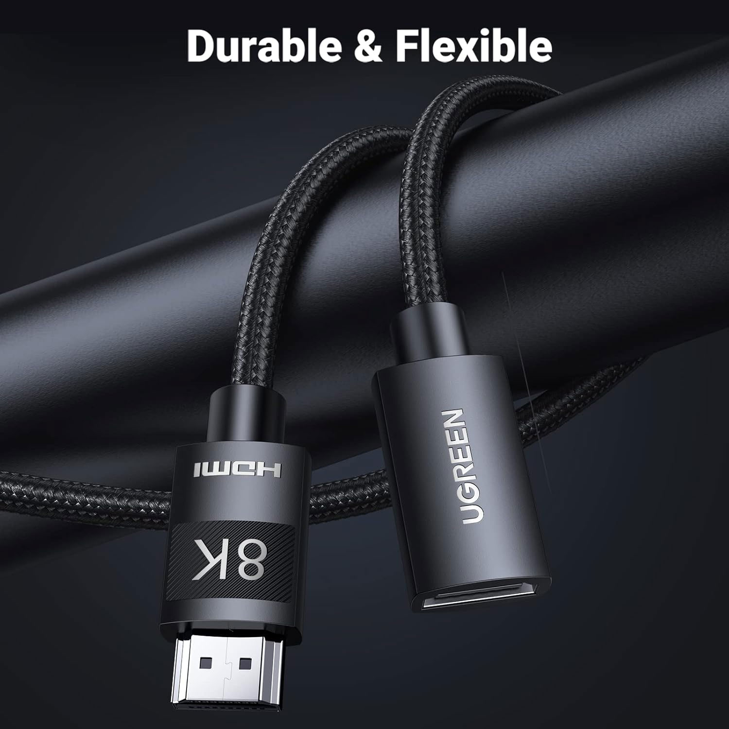 Cable Extension Hdmi Ugreen Macho A Hembra 1M 8k Negro 40447 - Imagen 2