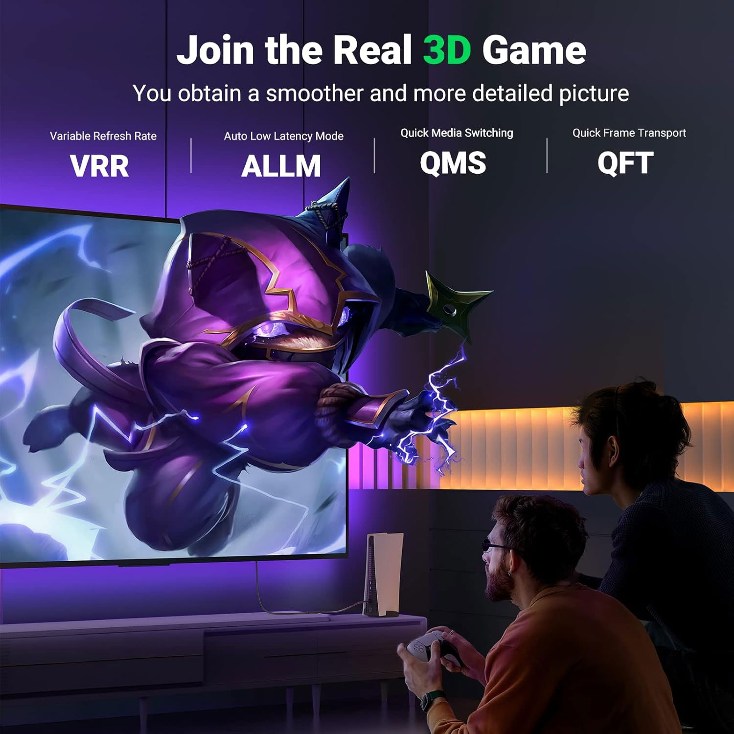 Cable Extension Hdmi Ugreen Macho A Hembra 1M 8k Negro 40447 - Imagen 3